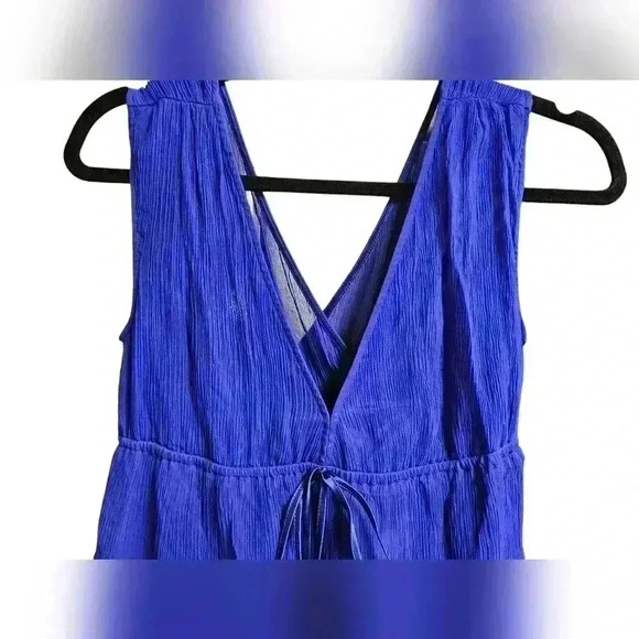 Guess By Marciano Blue Sleeveless Chiffon Dress Size S Sheer Fairy Cocktail - Picture 2 of 11